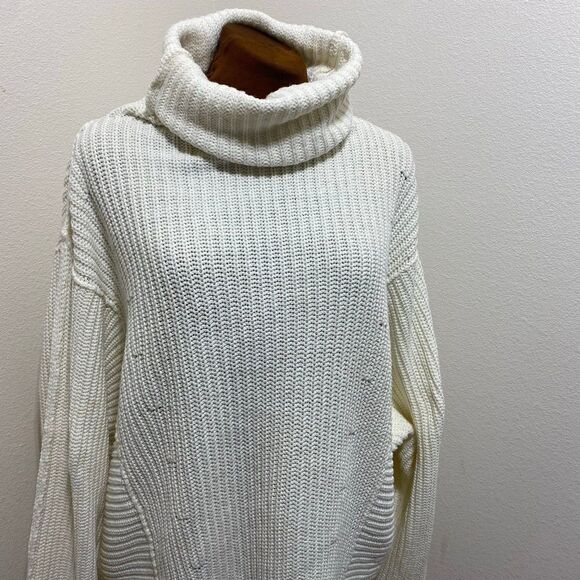 Free People Cocoa Bell Sleeve Turtleneck Sweater Size X-Small - Picture 3 of 7